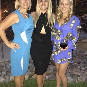 Mara Hoffman knit black cross front dress